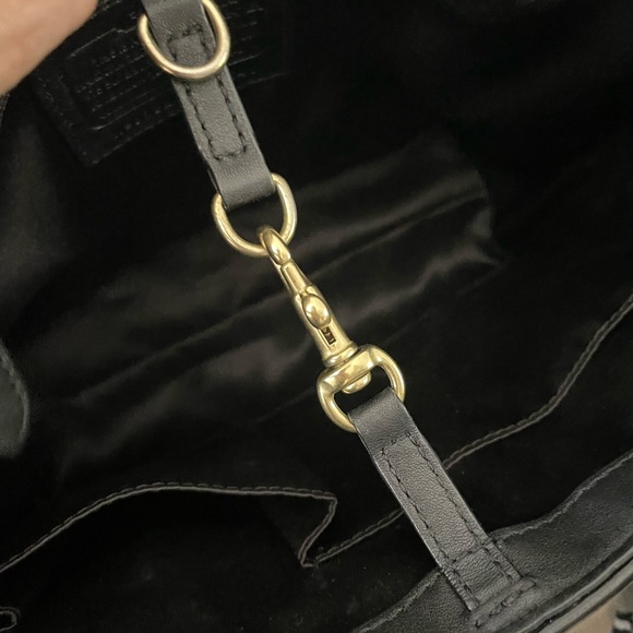 Coach Embossed Black Satchel, Like New - Picture 9 of 10
